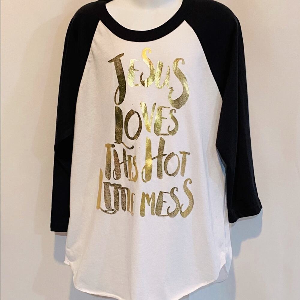 American apparel baseball tee size 10